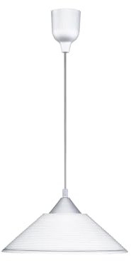 meineWunschleuchte Skandinavische Pendelleuchte mit Glasschirm in Weiß, Ø30cm