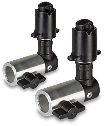 Walimex pro 2X Halter für Faltreflektor, Hintergrund & Deko I Klemmhalter mit 5/8 Zoll Spigot-Anschluss auf Stativ anbringen I Reflektor-Halter für Guten Halt I stufenlose Verstellung bis 1,5cm Dicke