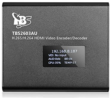 TBS2603au NDI®|HX2 soporta H.265 H.264 HDMI HD Video Audio Codificador y decodificador HDMI USB Grabadora de vídeo