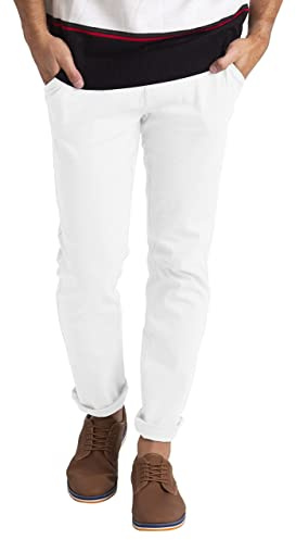westAce Mens Chino Trousers Athletic-fit Flat-Front Casual Stretch Cotton Classic Pants with Phone Pocket | Sizes 30W-40W | High-Rise Work Pants for Men
