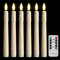 FREEPOWER 6er LED Stabkerzen mit Fernbedienung Timer Flackern Batteriebetrieben Flammenlose Tafelkerzen Warmweiß Dimmbar, Kunststoff, Outdoor Wasserdicht, 2 x 21cm