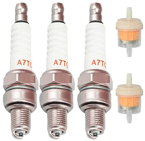 ZAMDOE Zündkerze A7TC A7RTC CR7HSA CR7HSA 4549 für GY6 Motor 50-150 cc Motorrad Scooter Go Kart für Kazuma für Roketa für Sunl