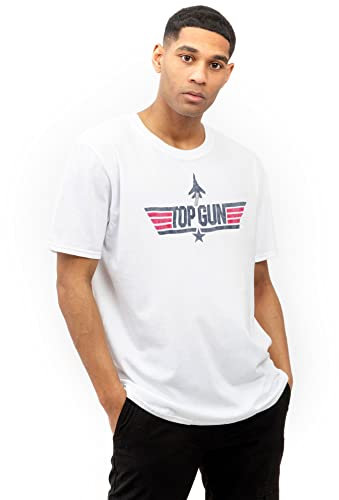 Cotton Soul Top Gun Fighter Unisex T-Shirt Schwarz, weiß, L