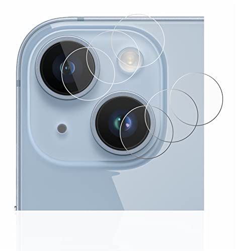 Savvies 6 Stück Schutzfolie für Apple iPhone 14 (NUR Kameraschutz) Displayschutz-Folie Ultra-Transparent