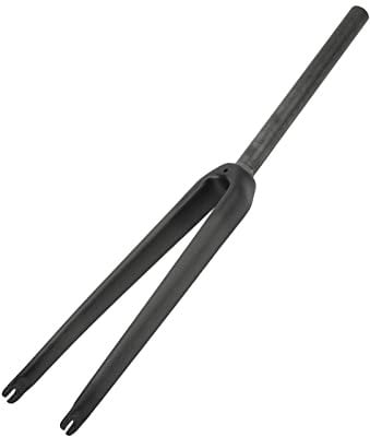 Carbon Fiber, 700C Road Bike Front Fork C Brake Straight Tube Carbon Fiber Front Suspension Fork Quick Release (Matte)