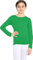 STAR FASHION Girls Long Sleeve Round Neck Basic Top Kids School Uniform Crew Neck T-Shirt Tee Jade Green 9 to 10 Years