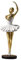 Ballerina Statuen Figuren Harz Mädchen Figur Tischdekoration Kunst Ballett Tänzerin Skulptur Statuette für Schlafzimmer, Wohnheim, Büro, Bücherregal, Stil B Gold