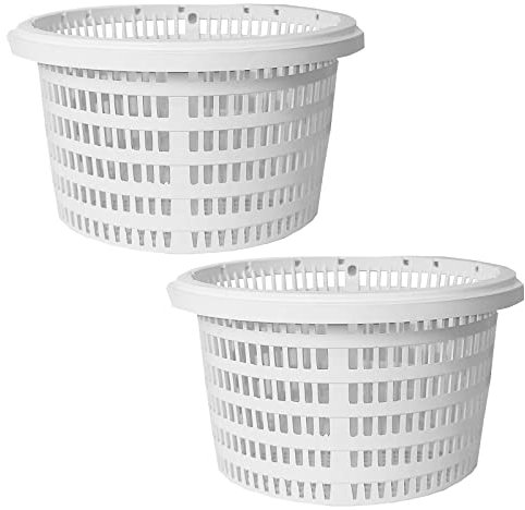 Pomurom Panier Skimmer Piscine, 2 Pièces Remplacement pour Skimmer Piscine, Pre Filtre Skimmer Piscine, Réutilisable Filtration Skimmer pour Piscine, Panier d'écumoire Piscine