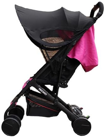 SJTJSPX Pare Soleil pour Poussette Universelle Parasol Poussette UPF50+ Couverture de Soleil Anti-UV Canopy Auvent de Landau Poussette Canne Nacelle Couffin Housse de Soleil pour Poussette Bébé