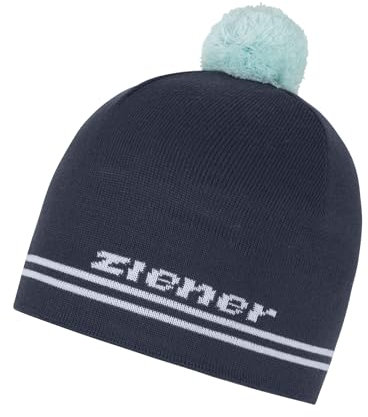 Ziener Unisex IMHAN Bommel-Mütze/warm, gestrickt, gefüttert, hale Navy, Usex