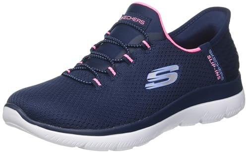 Skechers Damen Slipper Summits Diamond Dream, Frauen Slip-On,offener,einschlupf,Slipper,Mokassins,Halbschuhe,Slides,Loafer,Blau NVPK,36.5 EU