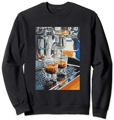 Vintage Retro Coffee Machine Espresso Barista Coffee Sweatshirt
