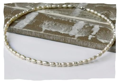 Ladyville Süßwasserperlen Halskette unisex eine Naturperlenkette als Perlen Choker Perlenkette