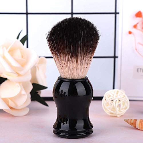 Excellent blaireau de rasage pour homme, blaireau de rasage, pour salon de coiffure, voyage, usage domestique (imitation nylon noir à quatre voies)