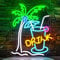 SIGNSHIP Palm Tree neon sign drink neon sign Beer Bar Neon Sign Wall LED neon sign Home Bar trolley Summer Beach Restaurant Man cave Beer café Bistro Club Party decor cadeau