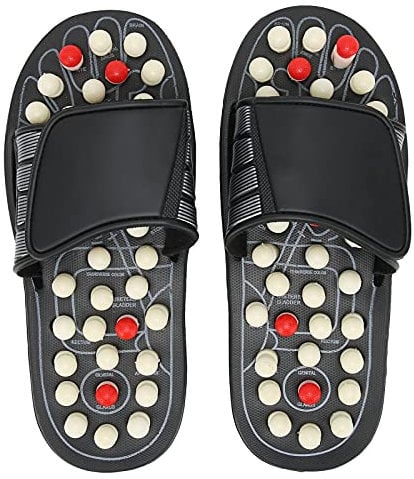 TOPINCN Fußmassagegerät, Hausschuhe, Kunststoff, Akupressur-Fußmassagegerät, Outdoor-Reflexzonenmassage, Sandalen, Stressabbau, Akupressur-Schuhe, (40-41)