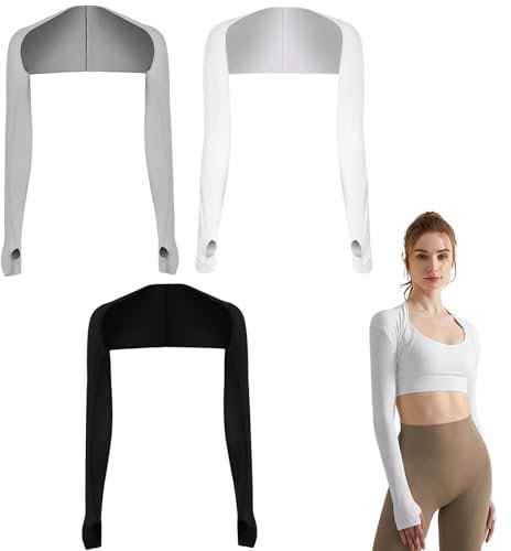 HNFKOZ 3Pcs Sleeves, Sleeves to Cover Arms, Cooling Shawl Arm Sleeves, Sleeves to Cover Arms Women, for Golfing Driving and Outdoor Sports Cycling Driving Fishing