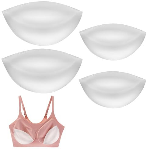 HENGBIRD Groß Und Klein 2Pares Push Up Pads,BH Einlagen Push Up BH-Einlagen Bikini Einlagen Push Up Wasserfest BH Polster Einlagen Bikini Push Up Einlagen BH Einlagen Silikon Brust Pads Silikon BH