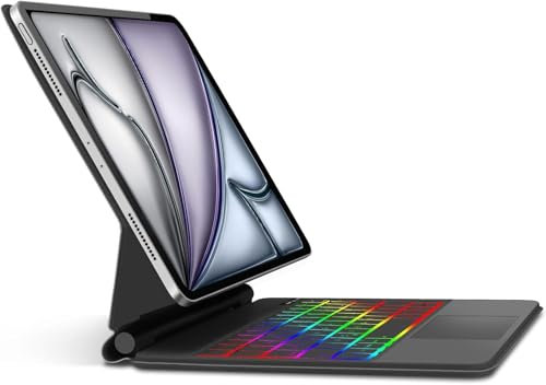 WAVATA Magic Keyboard per iPad Air 11''(M2/M3) 2024/2025, Tastiera per iPad Pro 11 4a/3a/2a/1a Generazione, iPad Air 5 Gen 2022/iPad Air 4 Gen 2020, Tastiera Bluetooth Retroilluminazione, Nero