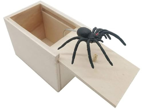 Spider Prank Box - Holz & Spinnen Schrecken Boxen für Halloween