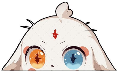 Wuthering Waves Peeker Abby Aufkleber – Anime Sticker für Auto Seitenscheibe, Niedlich, 2 Stück 14 x 8,5 cm