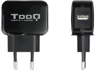 Cargador de Pared USB 5V 2.4A, Negro, Compacto y Ligero, Ideal para Cargar Dispositivos móviles y Gadgets en casa o Viajes.