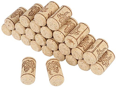 50 Kork Vinflaskproppar 22 * 44 Mm för Hemmagjord Vintappning, Träkorkar, överlägsen Kvalitet med Tät Försegling och Tryck