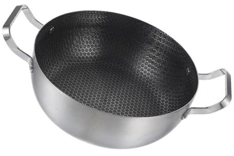 VINTORKY Edelstahl Hot Pot Antihaft Suppentopf 22cm Mit Doppelgriff Für Restaurant Küche Und Haushalt Kochgeschirr