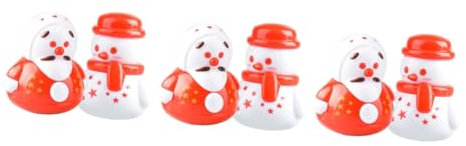 Kisangel 3 Sätze Cartoon-schneemann- Mini Schneemänner Weihnachtliche Wackelfigur Weihnachtsfiguren Schneemann Desktop-schneemannfigur Mini-schneemann-Statue Wackeln 2 Stück * 3