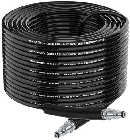 10M Pressure Washer Replacement Hose Compatible with Bosch AQT Series, Extension Hose for Bosch Domestic Pressure Washers Quick Connector SDS Fitting, 40MPa(5800 PSI) Jet Wash Hoses