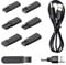 8-Piece Shaver Charger Kit 5V Razor Shaver Charger Beard Trimmer Charger Compatible with Philips Wahl Braun & More Suitable for Barbershops Bathrooms and Travel with 1 Cleaning Brush
