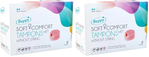 Beppy Soft Comfort- Tampones con recubrimiento lubricante, (1 x 8 piezas) (Paquete de 2)