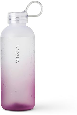 VINSUN Water Bottle 650ml with Handle, Leakproof, BPA Free Tritan | Lightweight Drinks Bottle for Gym, Sports, Running, School, Bike - Reusable and robust Water Flask