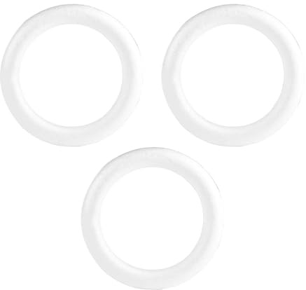 FashionCha 20 Stück Schaumstoffkranzringe für Bastelarbeiten Bastelringe Polystyrolringe DIY Schaumstoffkreise für Hochzeit für Kinder Geschenk Wohnkultur, 300 MM