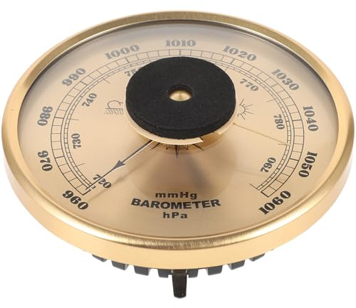 Healifty Traditional Insert Barometer Hygrometer 108mm Dial Dual Metal Pointer Home Weather Station Garden Barometer for Indoor and Outdoor Use