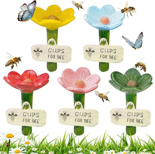 5 Stück Bienentränke für den Garten,2026 Neu Bienentränke für den Garten,Bienentränke für Durstige Bestäuber,Insektentränke Garten,Garten-Insektränke für Bienen, Schmetterlinge & Bestäuber