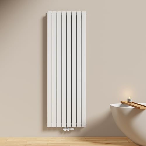 EMKE Heizkörper 1800x616 mm Flachheizkörper Vertikal mit Mittelanschluss, Doppellagig Weiß Paneelheizkörper Design Wandheizkörper für Bad, Schlafzimmer & Wohnzimmer, 2166W
