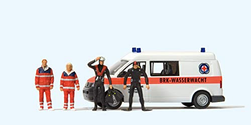 Preiser 1/87 Ème - PR33261 – Modelleisenbahn – Wasser-Notmannschaft