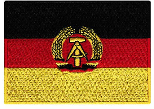Cypress Collectibles – Ostdeutschland Flagge Patch – Premium bestickte Applikation – Europäisches Land zum Aufbügeln – Maße: 8,9 x 6,3 cm