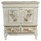 Oriental Galerie Schrank Kommode Sideboard Flurschrank Dielenschrank Telefonschrank Blumen Lotus 85cm Weiß
