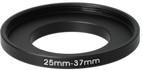 vhbw Step-Up-Ring Adapter 25mm - 37mm für Kamera Objektiv | Filteradapter, Metall Schwarz