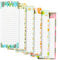 Juvale Floral Magnetic Fridge Notepad with 60 Lined Sheets, 6 Pack Featuring 6 Unique Designs, 9 x 23 cm