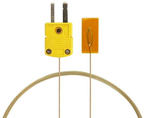 PerfectPrime TL0225, Oberflachenkontakt, 0,25 mm Durchmesser, K-Typ Sensor-Sonde mit Aufkleber fur K-Typ Thermoelement Thermometer/Meter, Temperaturbereich bis 200 °C / 392 °F