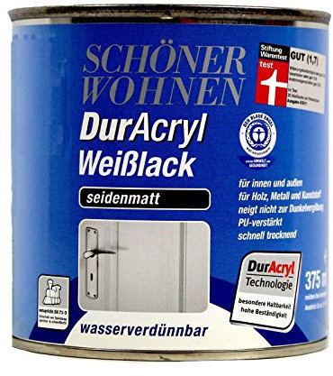 0,125L Schöner Wohnen Duracryl Weißlack sm Weisslack Lack weiss
