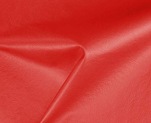 HAPPERS Polipiel para Tapizar 1 Metro con Ancho 140cm. Venta de Polipiel por Metros Náutica Rojo