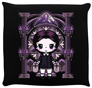 Mio Moon Kissen Miss Addams, schwarz, 40 x 40 cm