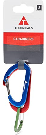 TECHNICALS Set of 3 Carabiners, Multi, One Size