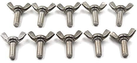 Flügelschrauben-Set aus 304 Edelstahl, M8 x 30, Handdrehschrauben, Schmetterlingsschrauben-Set, 10 Stück