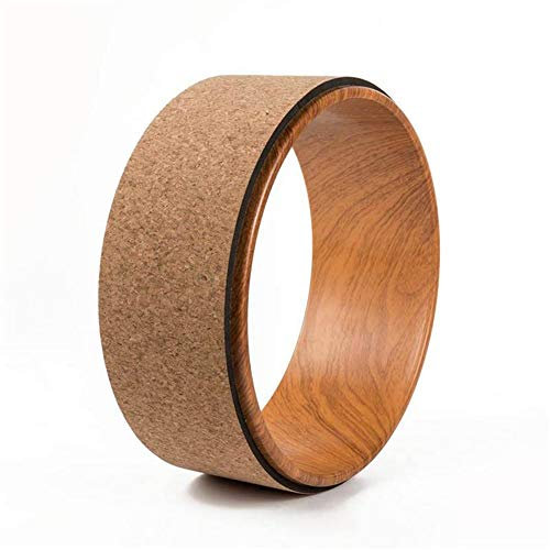 Cork Yoga Wheel, 13-Zoll-Dharma-Yoga-Stütze Unterstützt bis zu 500 kg, verbessert die Rückenbeugung, vertieft das Training oder spannt die Muskeln