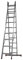 Homelux 825018 Escalera Aluminio Doble, 3 + 3 m, 2 x 11 Peldaños, 13.75 kg